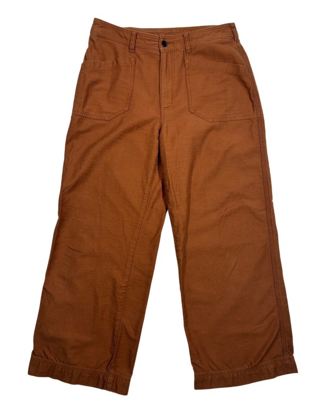 Patagonia Womens Organic Cotton Slub-Woven Brown Pants Size 8 outdoor active